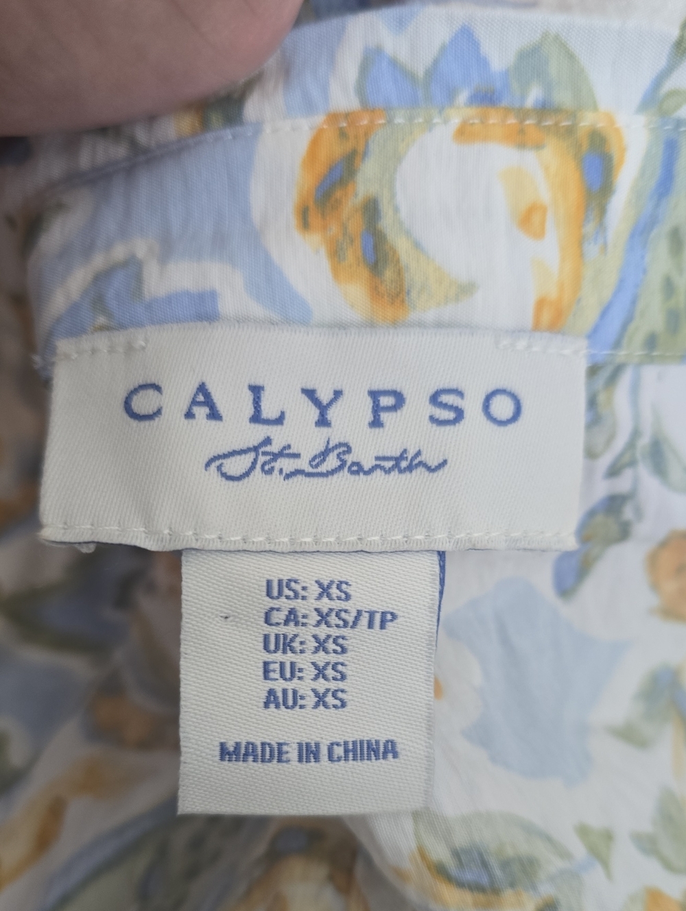 Calypso St. Barth Floral Paisley Maxi Dress Tiered Summer Dress Size XS - Picture 11 of 12